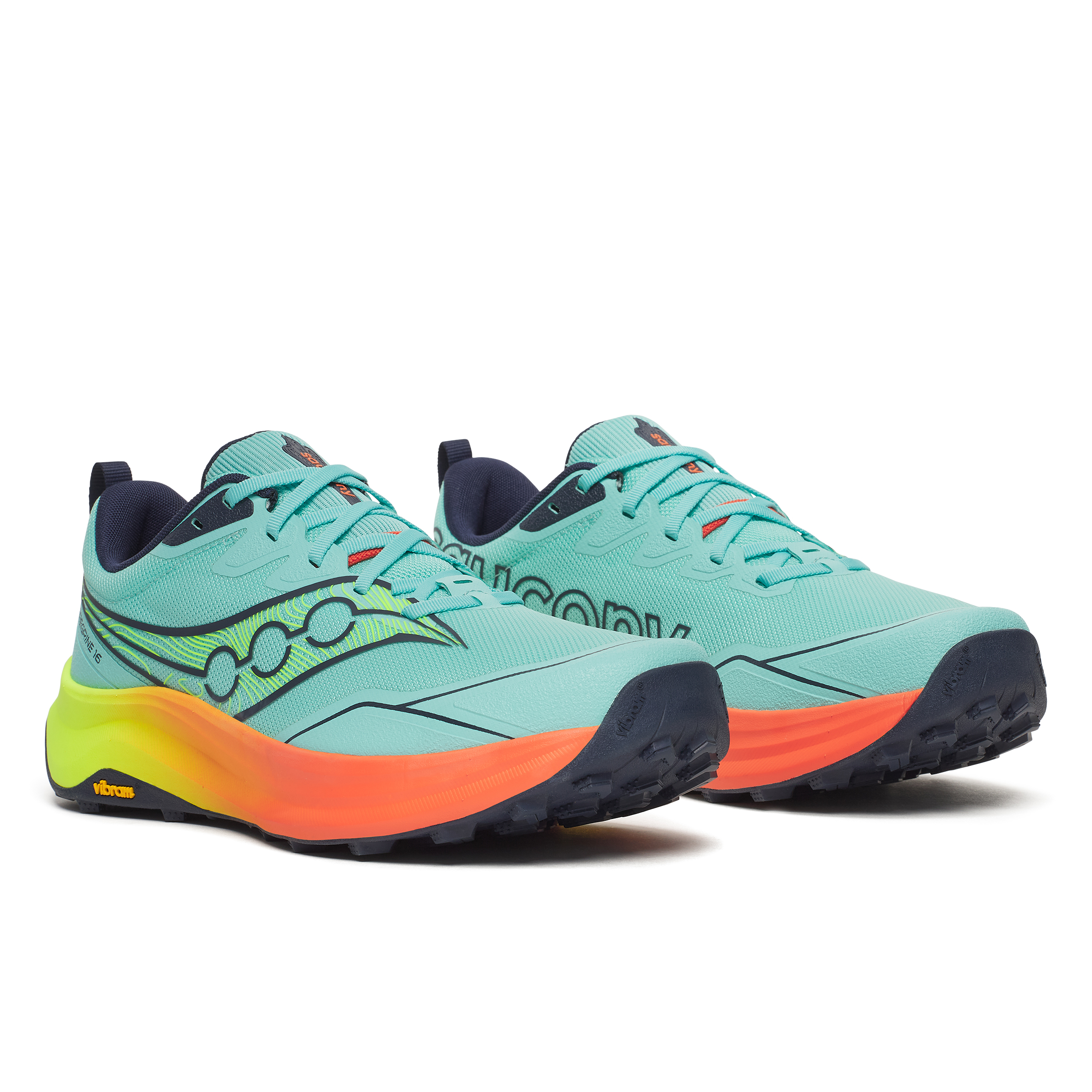 Saucony Peregrine 16 Mens - Teal - Image 3