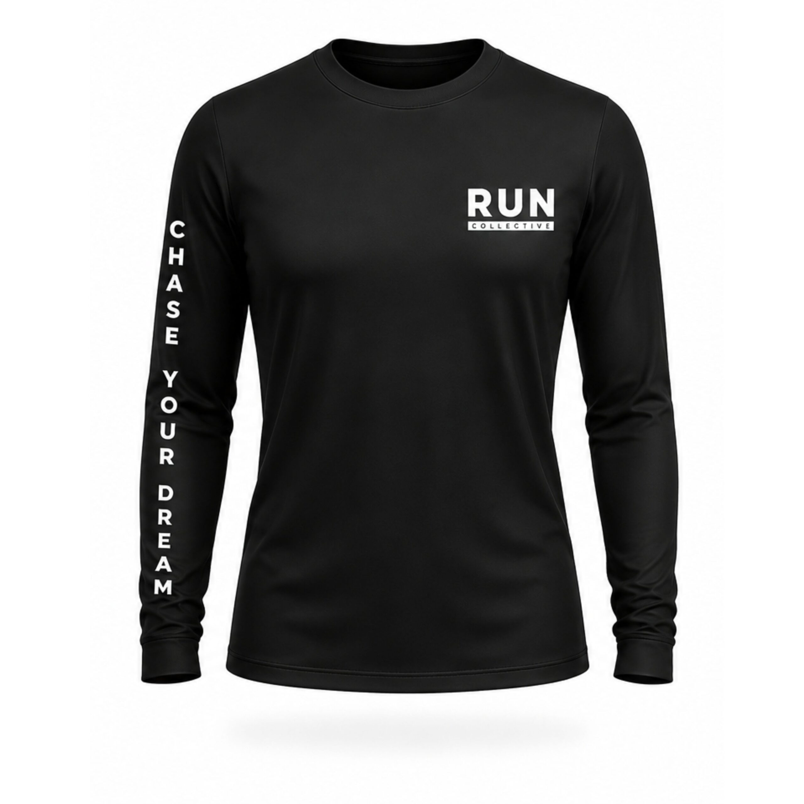 Run Collective Long Sleeve Running Shirt Womens - Black